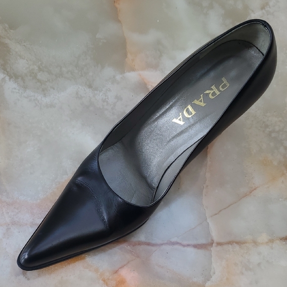 Prada Black Block Heel Pumps - Picture 4 of 4
